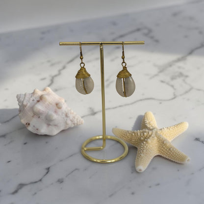Single Cowrie Shell Earrings