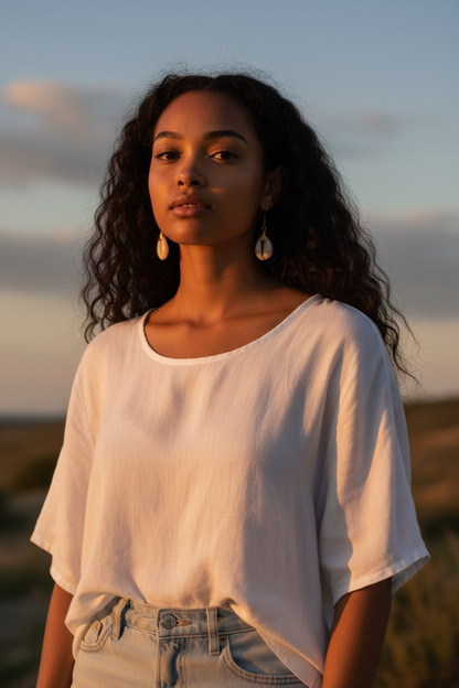 Single Cowrie Shell Earrings