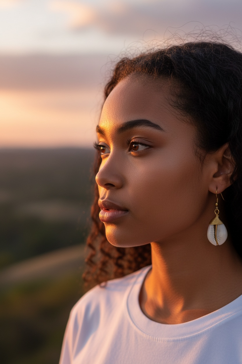 Single Cowrie Shell Earrings