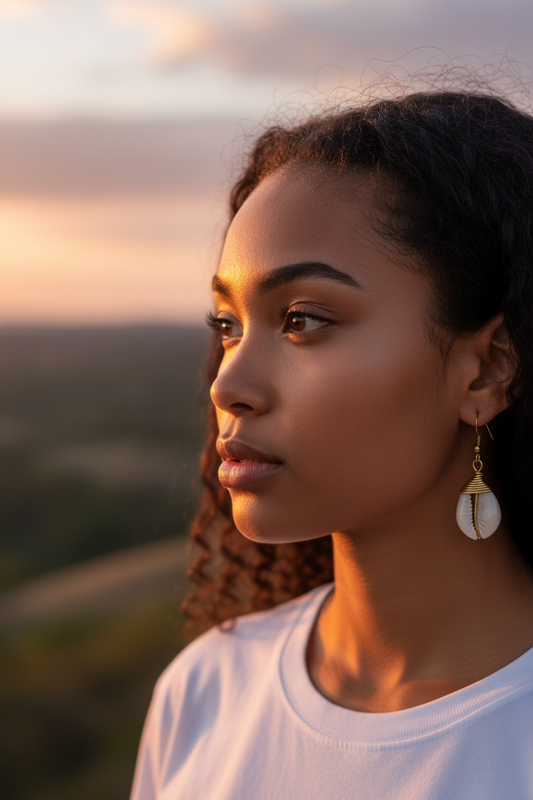 Single Cowrie Shell Earrings