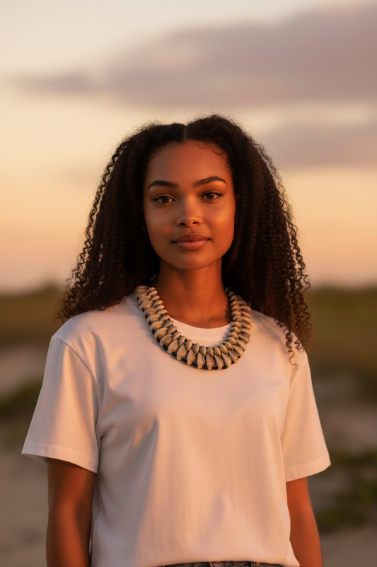 Double Cowrie Shell Necklace