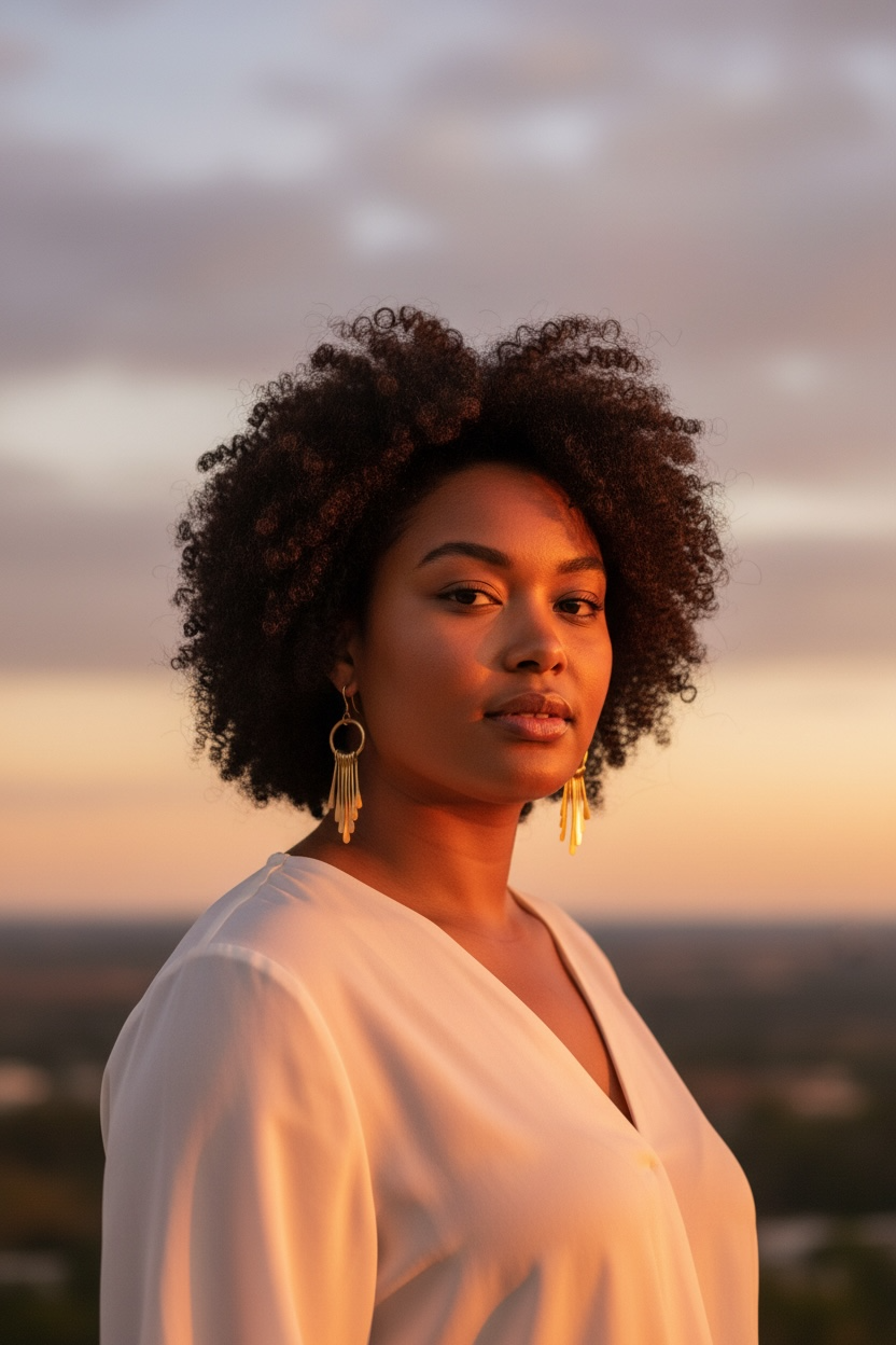 Nguvu Brass Earrings-Small