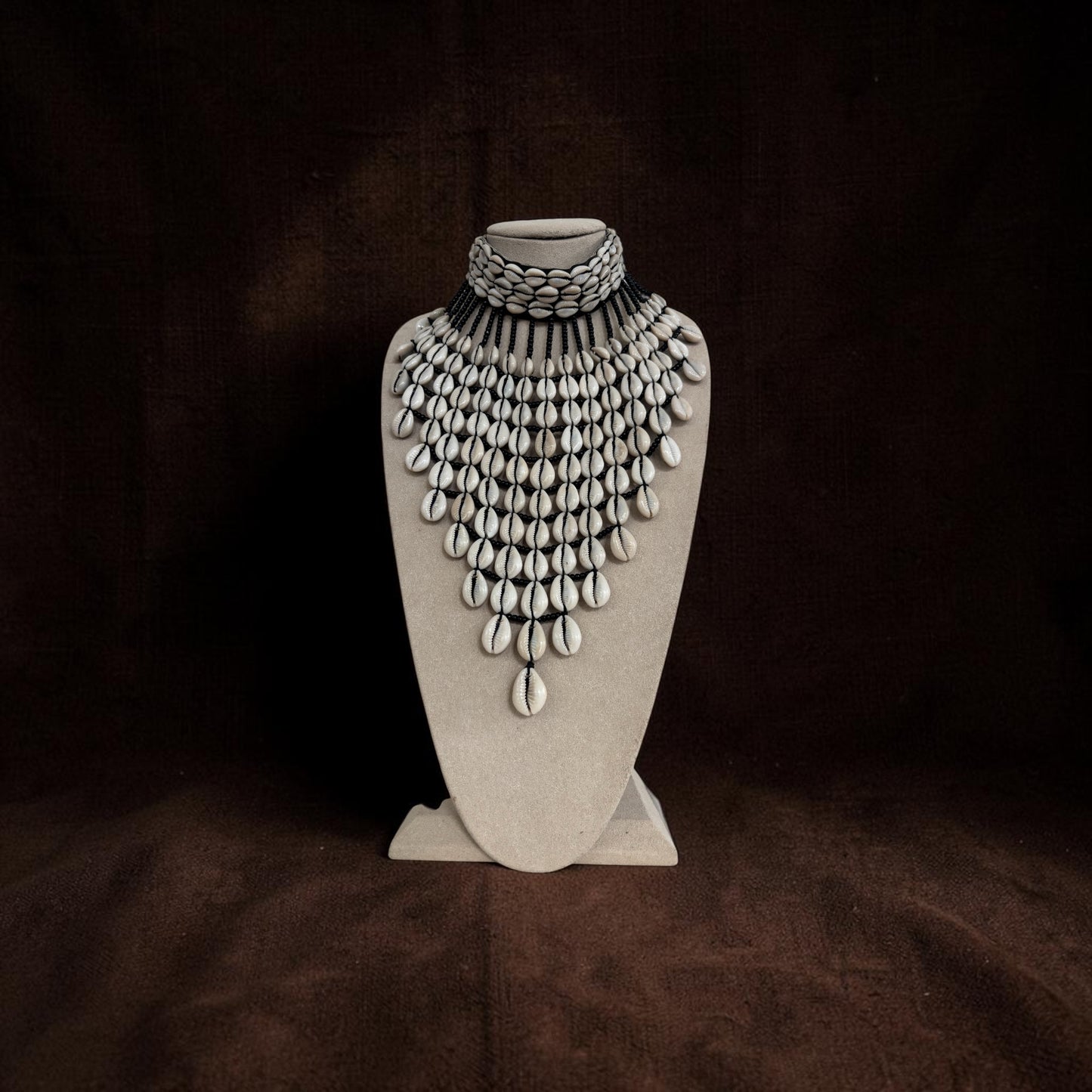 Ketanji Cowrie Shell Statement Collar Necklace