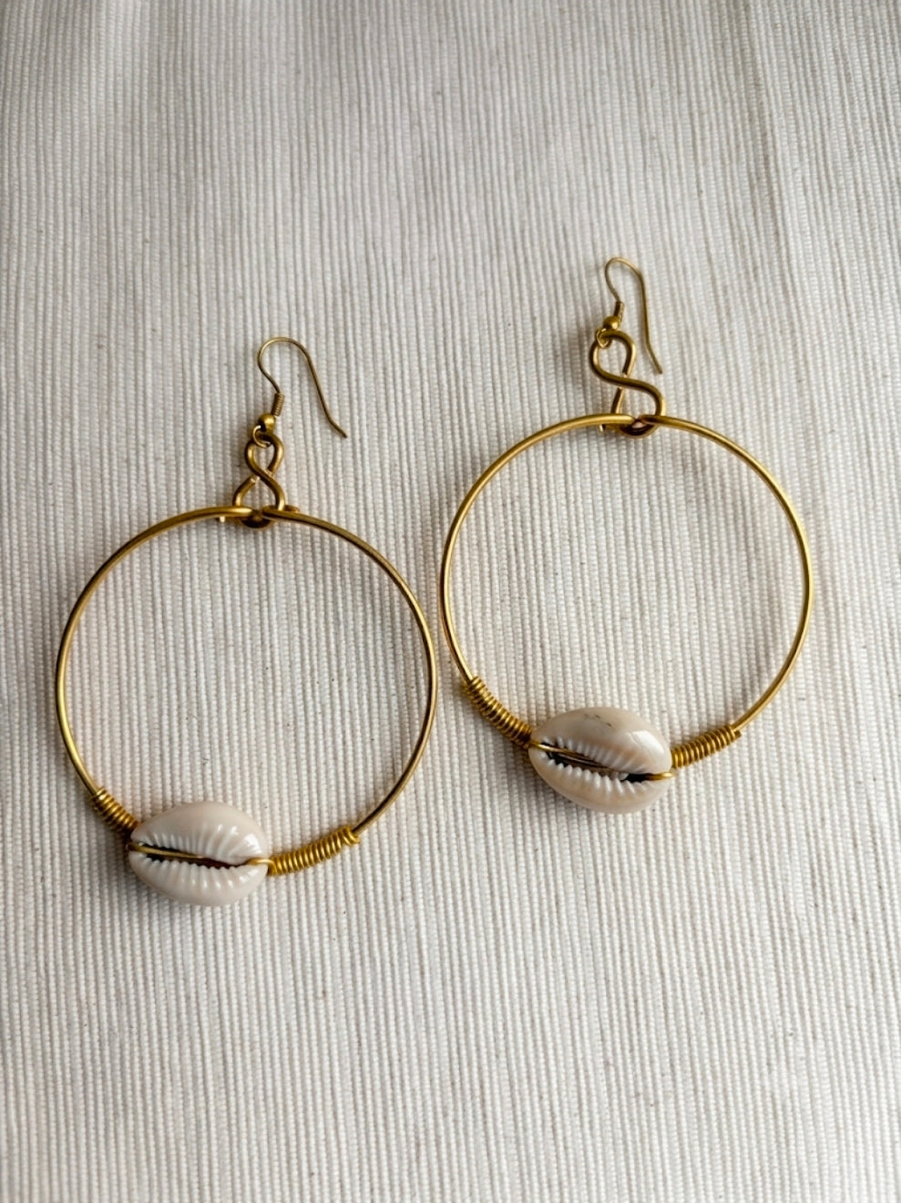 Cowrie Circle Hoops-Small