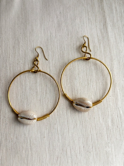 Cowrie Circle Hoops-Small
