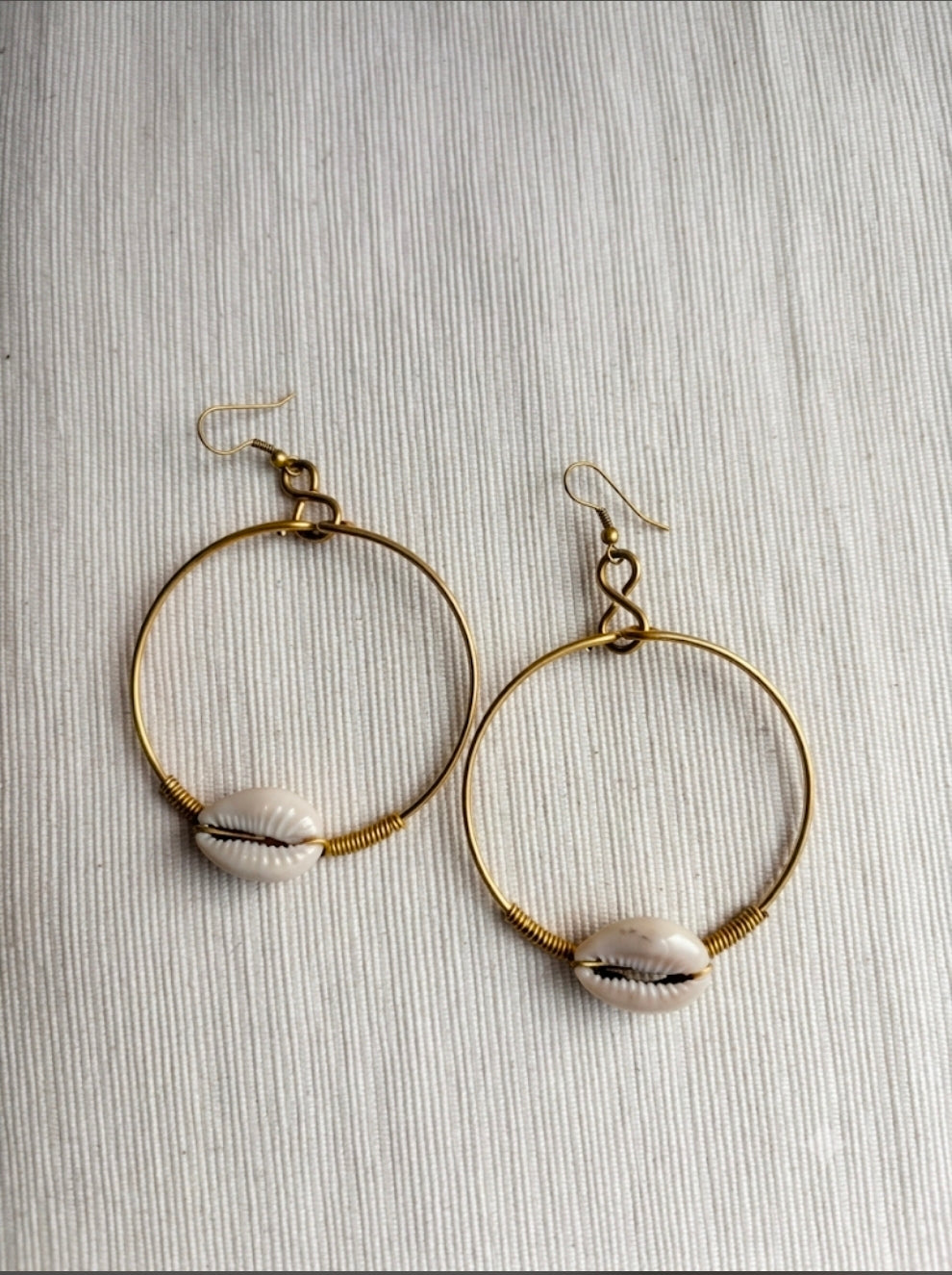 Cowrie Circle Hoops-Small