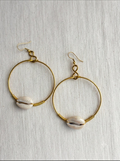Cowrie Circle Hoops-Small