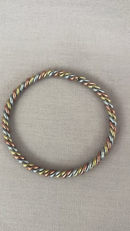 Copper, Brass & Aluminum Coiled Bracelet