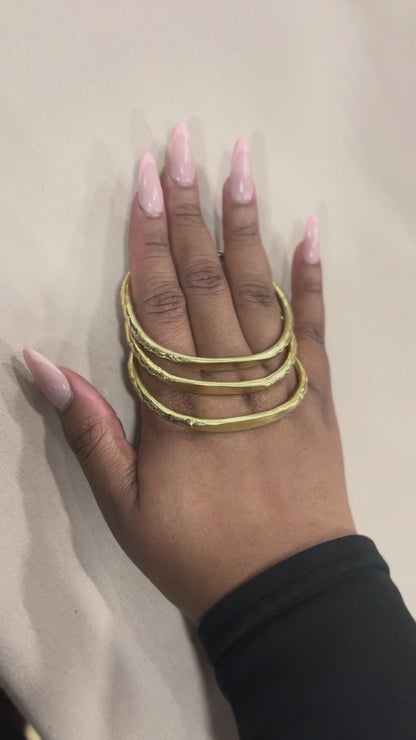 Flat-top Brass Bracelet