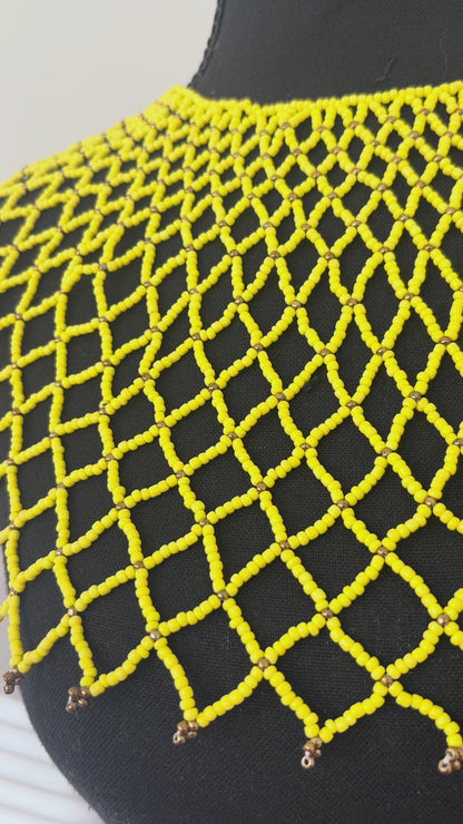 The Yellow Empress Bead Cape