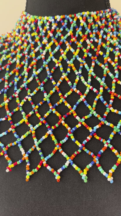 The Empress Bead Cape - Multicolored