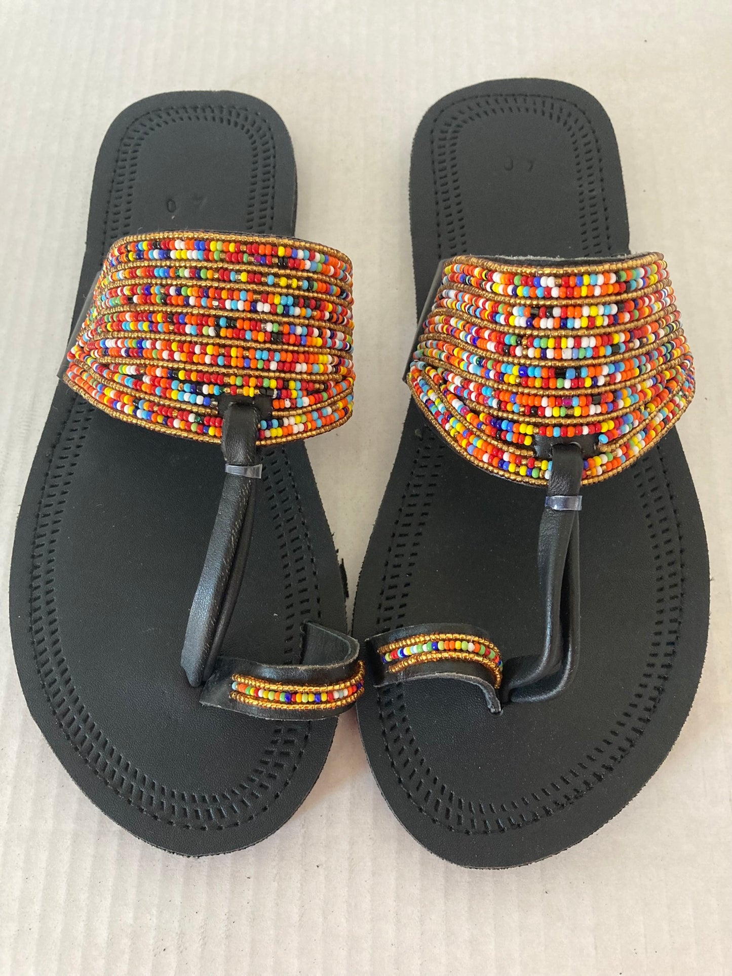 Malindi Multicolor-Beaded Sandals