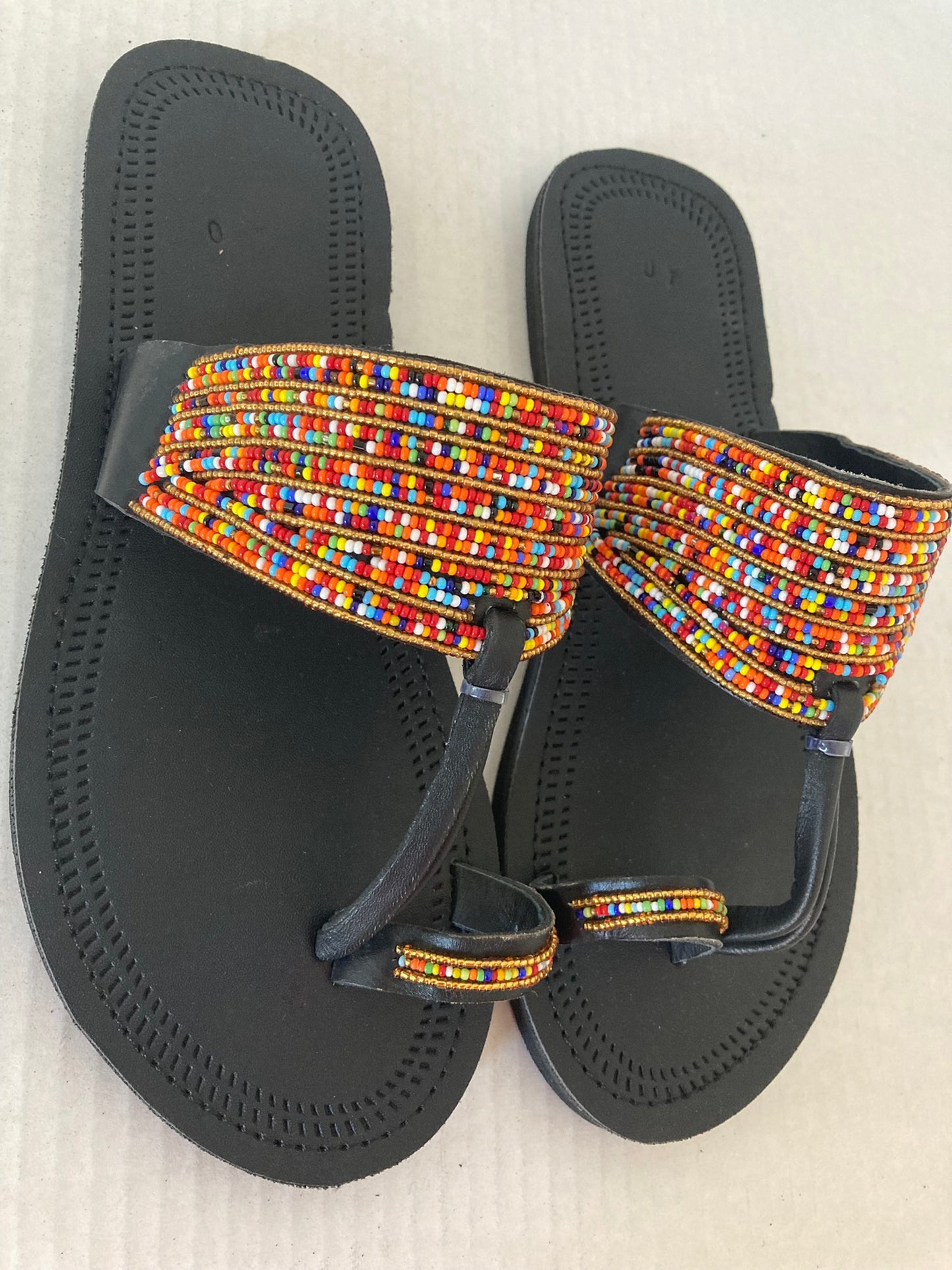 Malindi Multicolor-Beaded Sandals