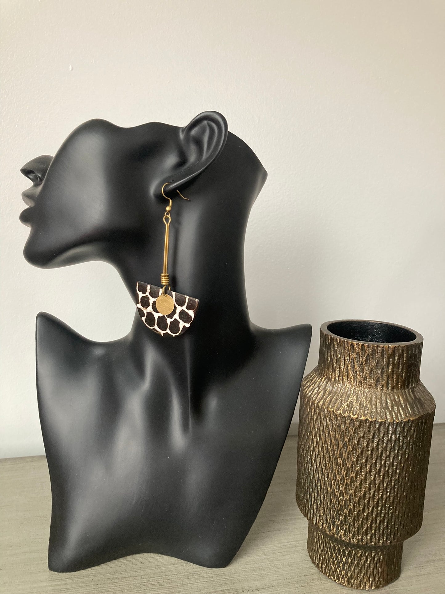 Black and White Print Earrings