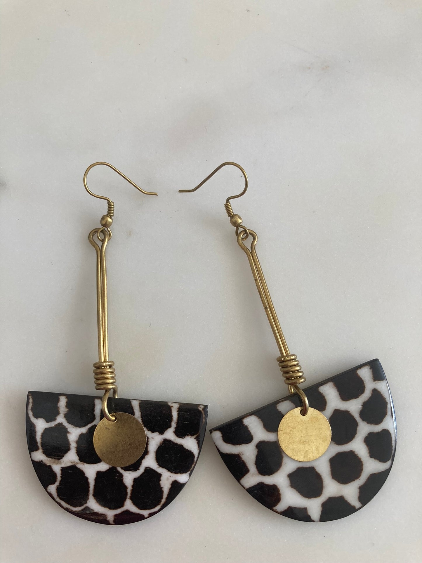 Black and White Print Earrings