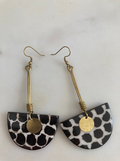Black and White Print Earrings