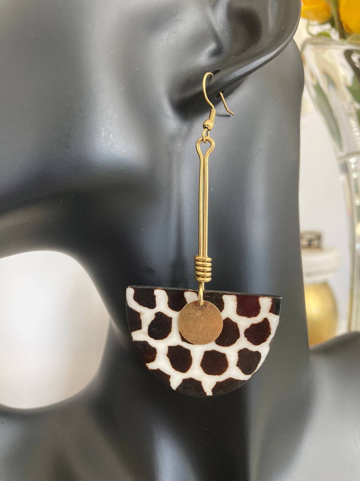 Black and White Print Earrings