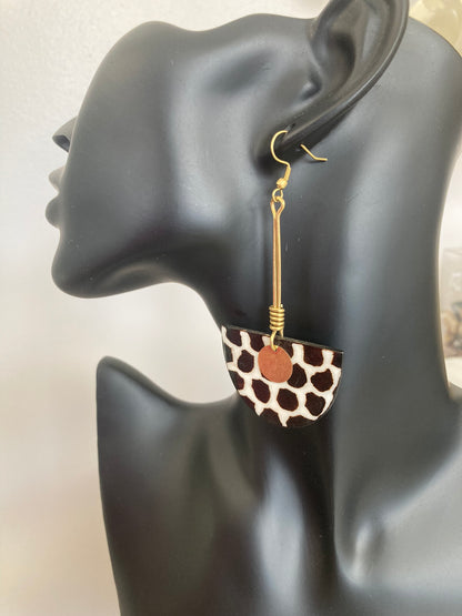 Black and White Print Earrings