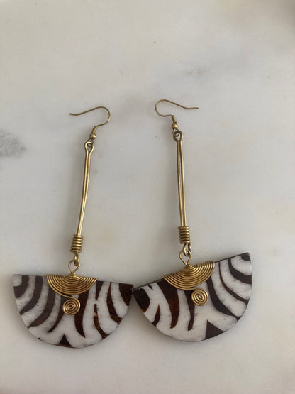 Zebra Print Earrings