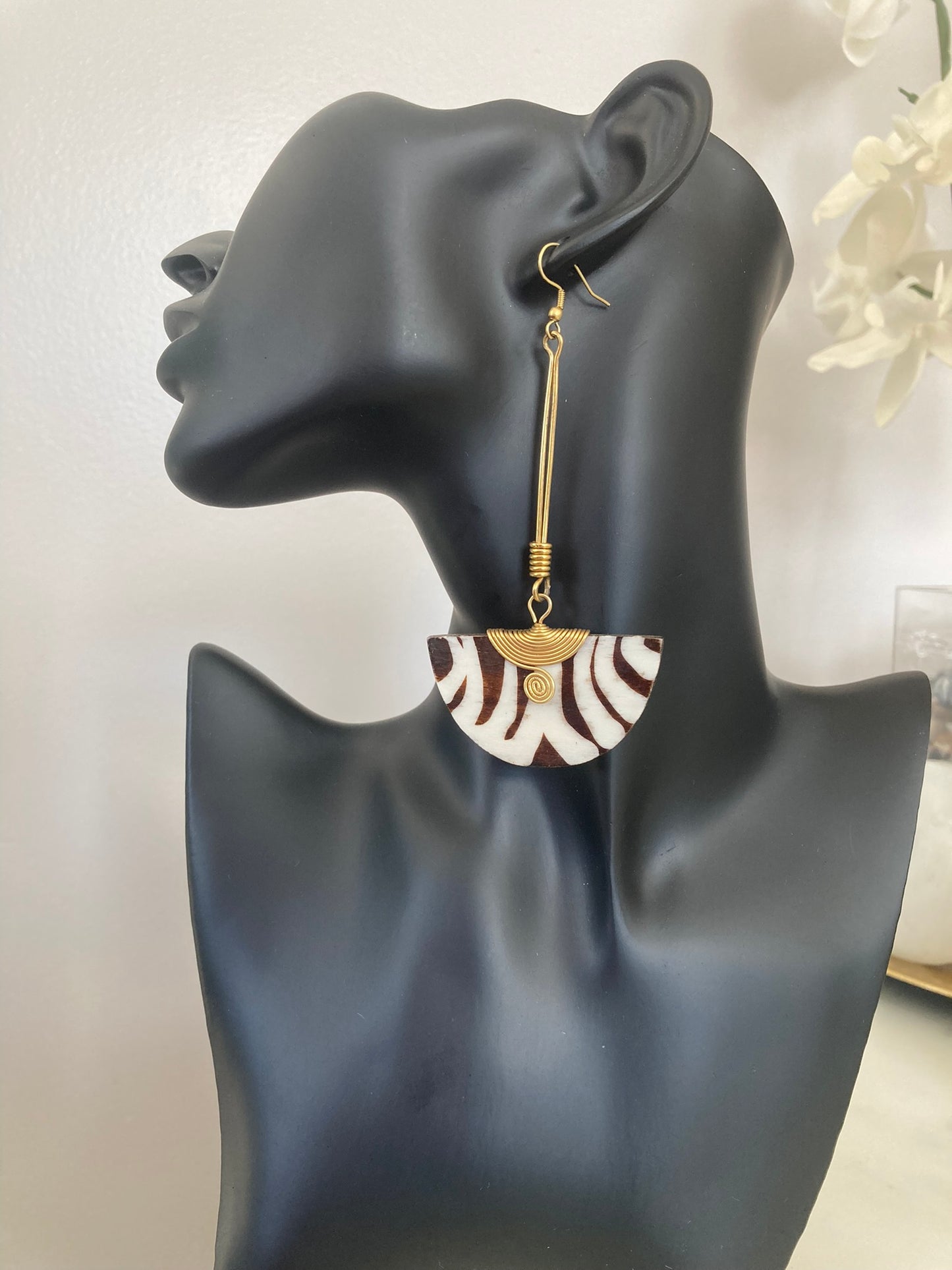 Zebra Print Earrings